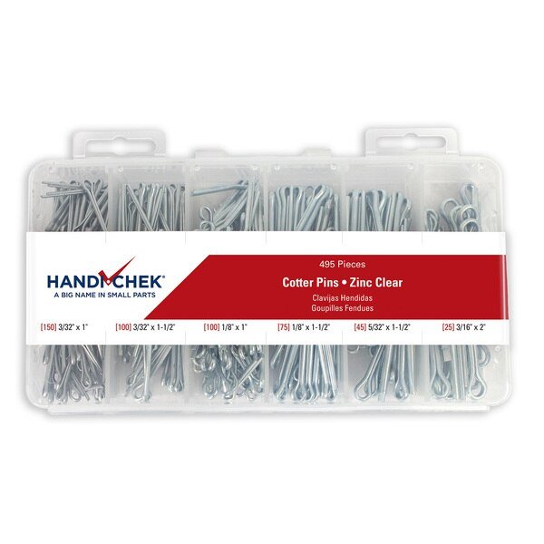 Cotter Pin Asst CS ZC 495pc, Handi-Chek, Mfr#: DISP-CP495